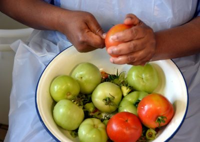 Epluchage des tomates